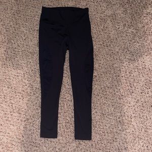 Black Leggings Park Leggings W/ Mesh Sides